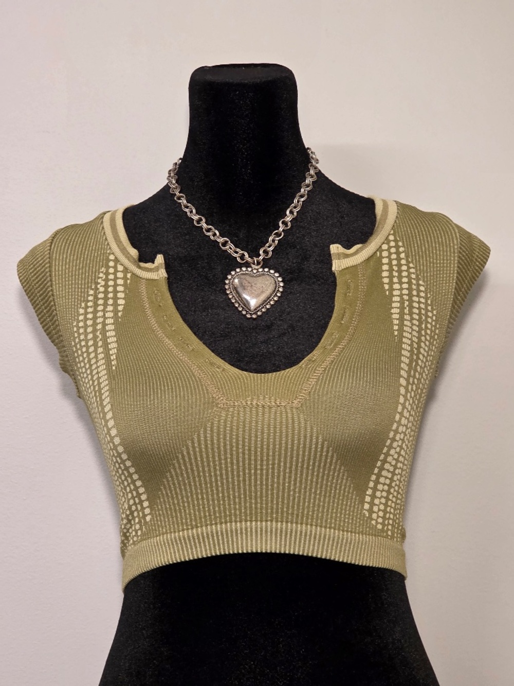 UO Green Seamless Crop Top Size XS